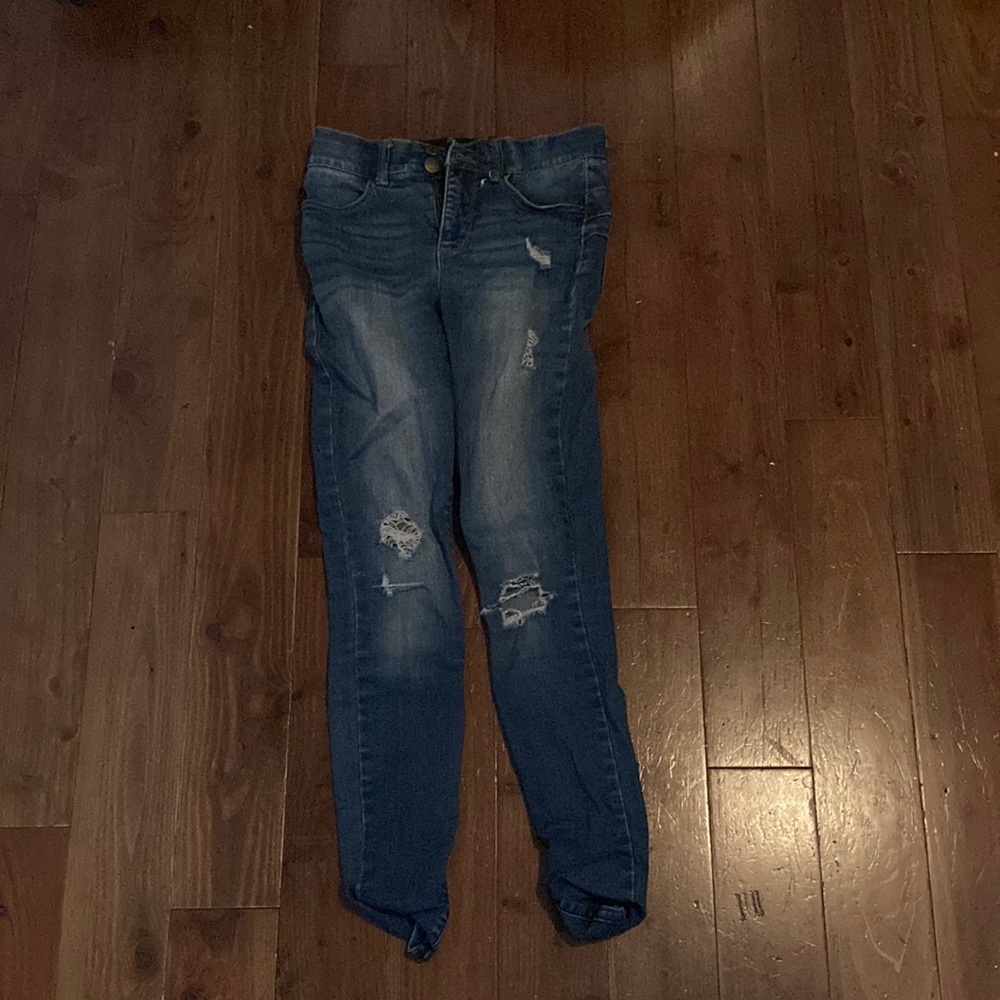 Denim ripped jeans